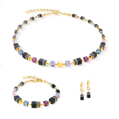 COEUR DE LION  GeoCUBE® Precious Classic necklace Blue Moon gold 3043101308