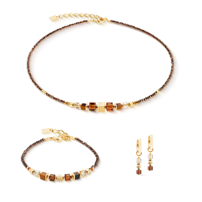 COEUR DE LION Bracelet Wave Cube Flow gold-brown 3044301116