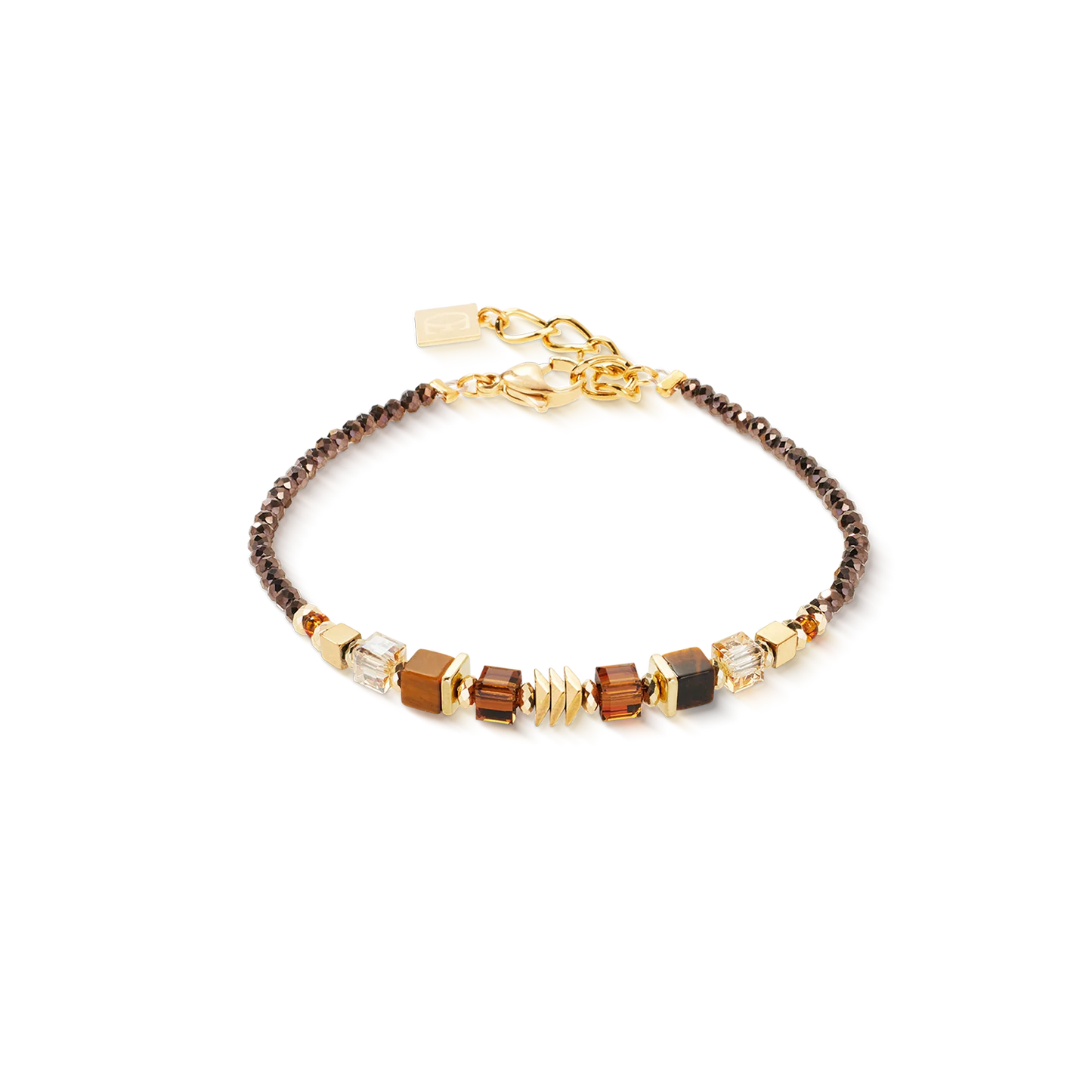 COEUR DE LION Bracelet Wave Cube Flow gold-brown 3044301116