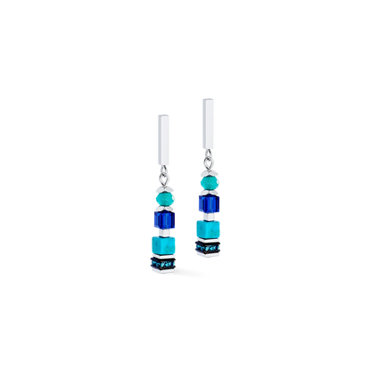 COEUR DE LION Earrings Wave Precious Flow silver-teal 3046210607