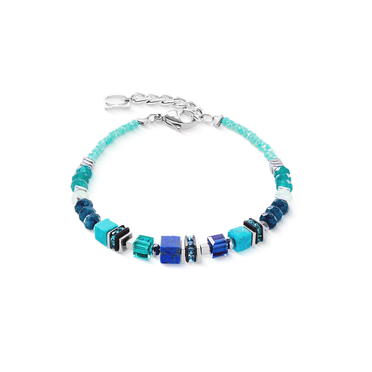 COEUR DE LION Bracelet Wave Precious Flow silver-teal 3046300607