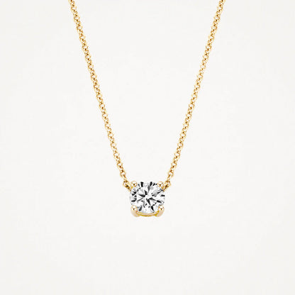 Blush Necklace 3049YZI - 14k Yellow gold with zirconia