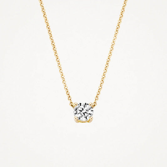 Blush Necklace 3049YZI - 14k Yellow gold with zirconia