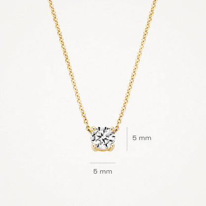 Blush Necklace 3049YZI - 14k Yellow gold with zirconia