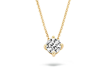 Blush Necklace 3057YZI - 14k Yellow gold with zirconia