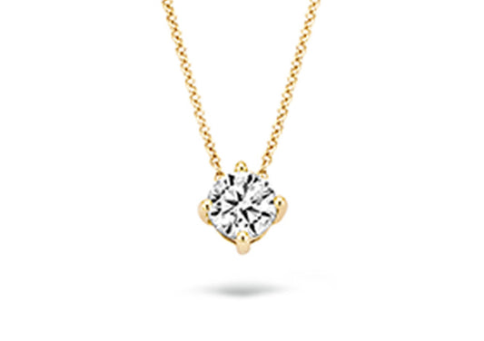 Blush Necklace 3057YZI - 14k Yellow gold with zirconia