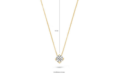 Blush Necklace 3057YZI - 14k Yellow gold with zirconia