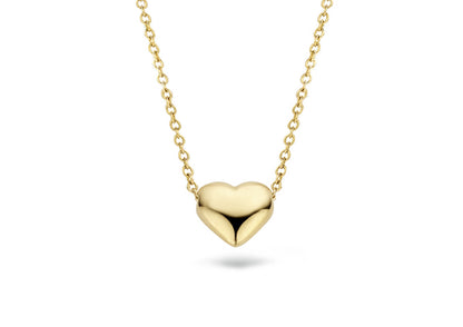 Blush Necklace 3062YGO - 14k Yellow Gold Puffed Heart