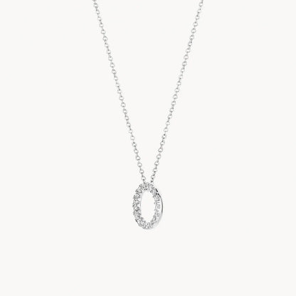 Blush Necklace 3065WZI - 14k White gold Circle with zirconia