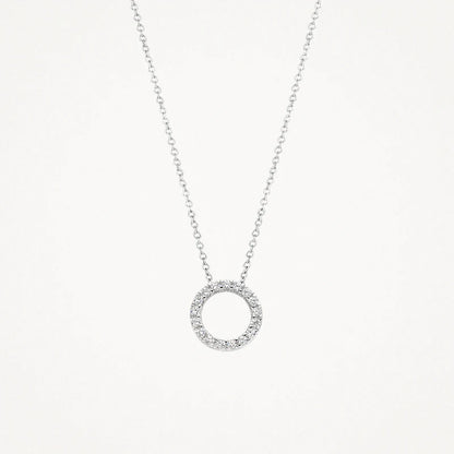 Blush Necklace 3065WZI - 14k White gold Circle with zirconia