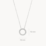 Blush Necklace 3065WZI - 14k White gold Circle with zirconia