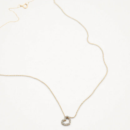 Blush Necklace 3072YZI - 14k Yellow gold Heart with zirconia