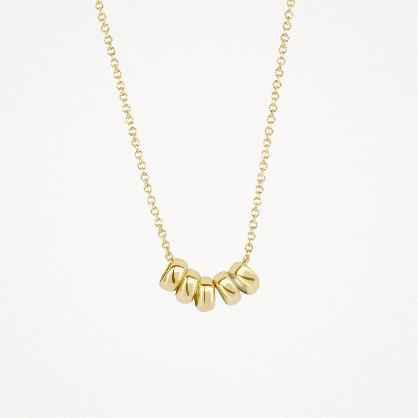 Blush Necklace 3087YGO - 14k Yellow Gold 5 Gold Rings