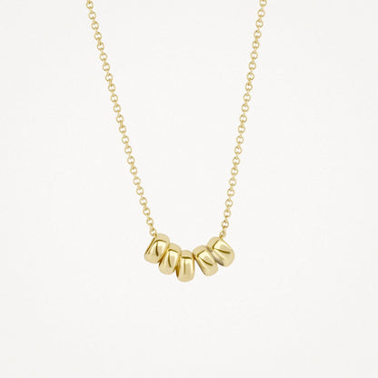 Blush Necklace 3087YGO - 14k Yellow Gold 5 Gold Rings