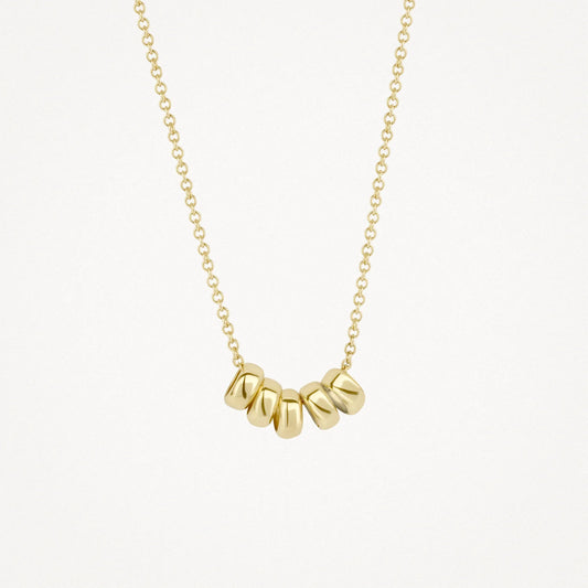 Blush Necklace 3087YGO - 14k Yellow Gold 5 Gold Rings