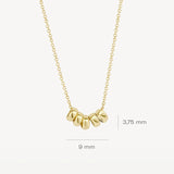 Blush Necklace 3087YGO - 14k Yellow Gold 5 Gold Rings