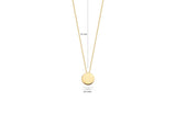 Blush Necklace 3088YGO - 14k Yellow Gold Engravable Disc