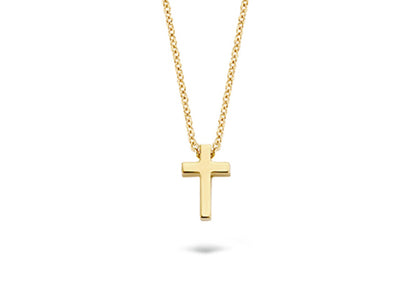 Blush Necklace 3091YGO - 14k Yellow Gold Cross