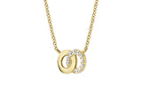 Blush Necklace 3126YZI - 14k Yellow gold Double Circle with zirconia