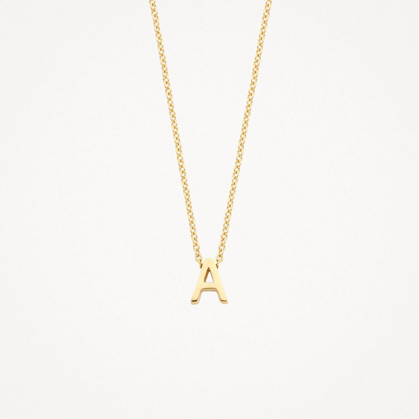 Blush Necklace 3155YGO - 14k Yellow Gold with Initial A