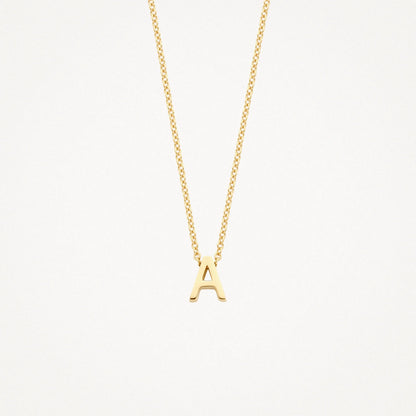 Blush Necklace 3155YGO - 14k Yellow Gold with Initial A