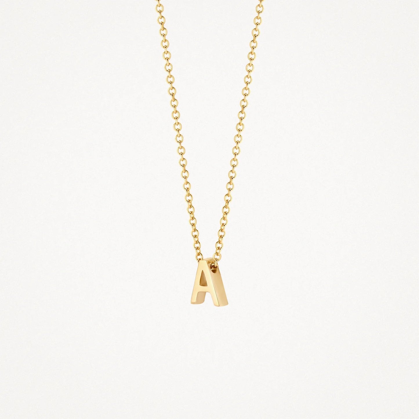 Blush Necklace 3155YGO - 14k Yellow Gold with Initial A