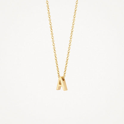 Blush Necklace 3155YGO - 14k Yellow Gold with Initial A