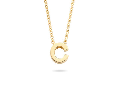 Blush Necklace 3155YGO - 14k Yellow Gold with Initial C