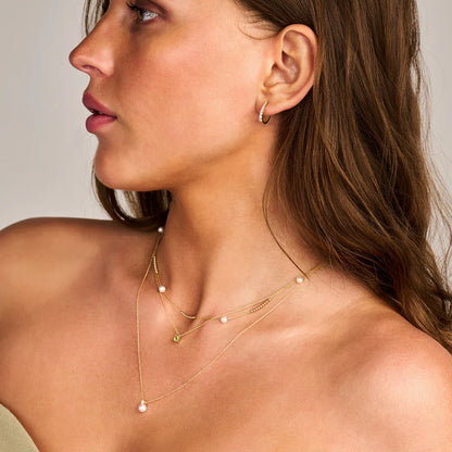 Blush Necklace 3163YPW - 14k Yellow gold with pearl & zirconia