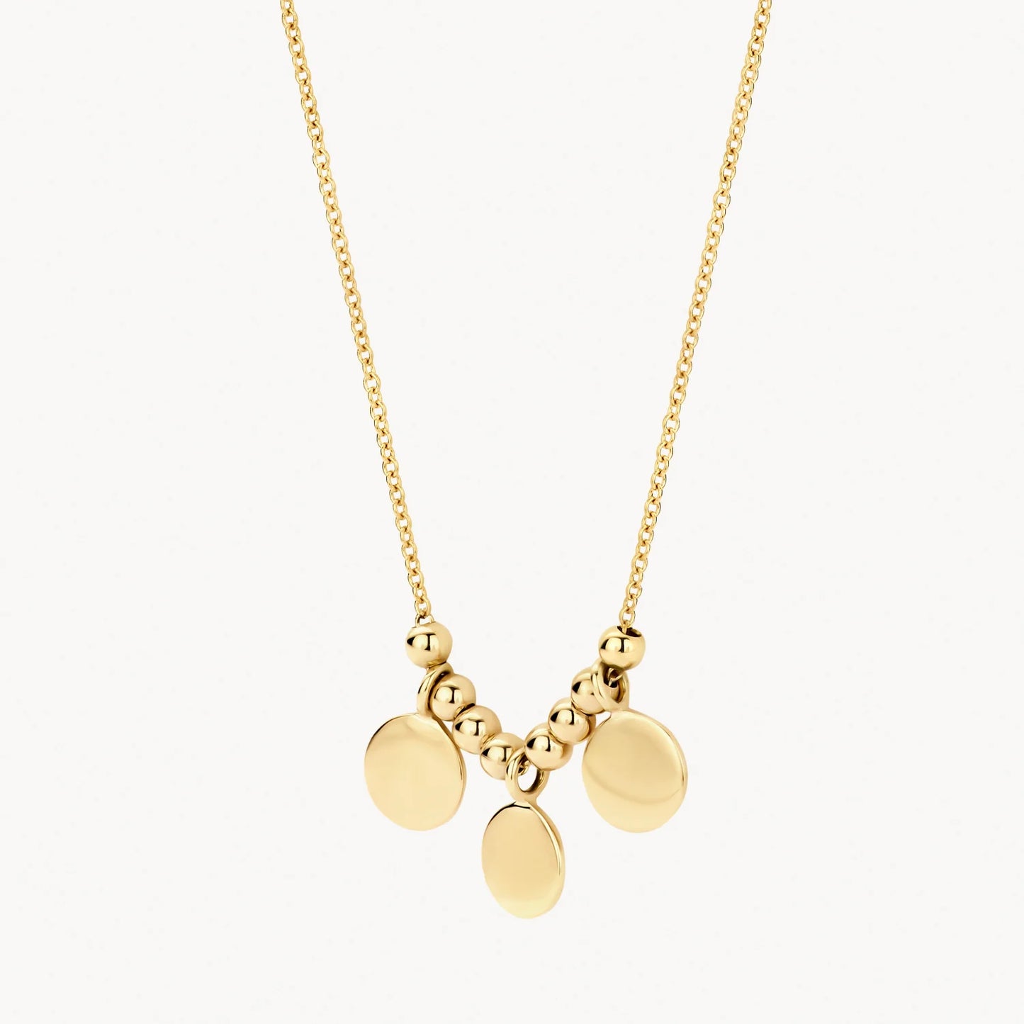 Blush Necklace 3170YGO - 14k Yellow gold with Discs