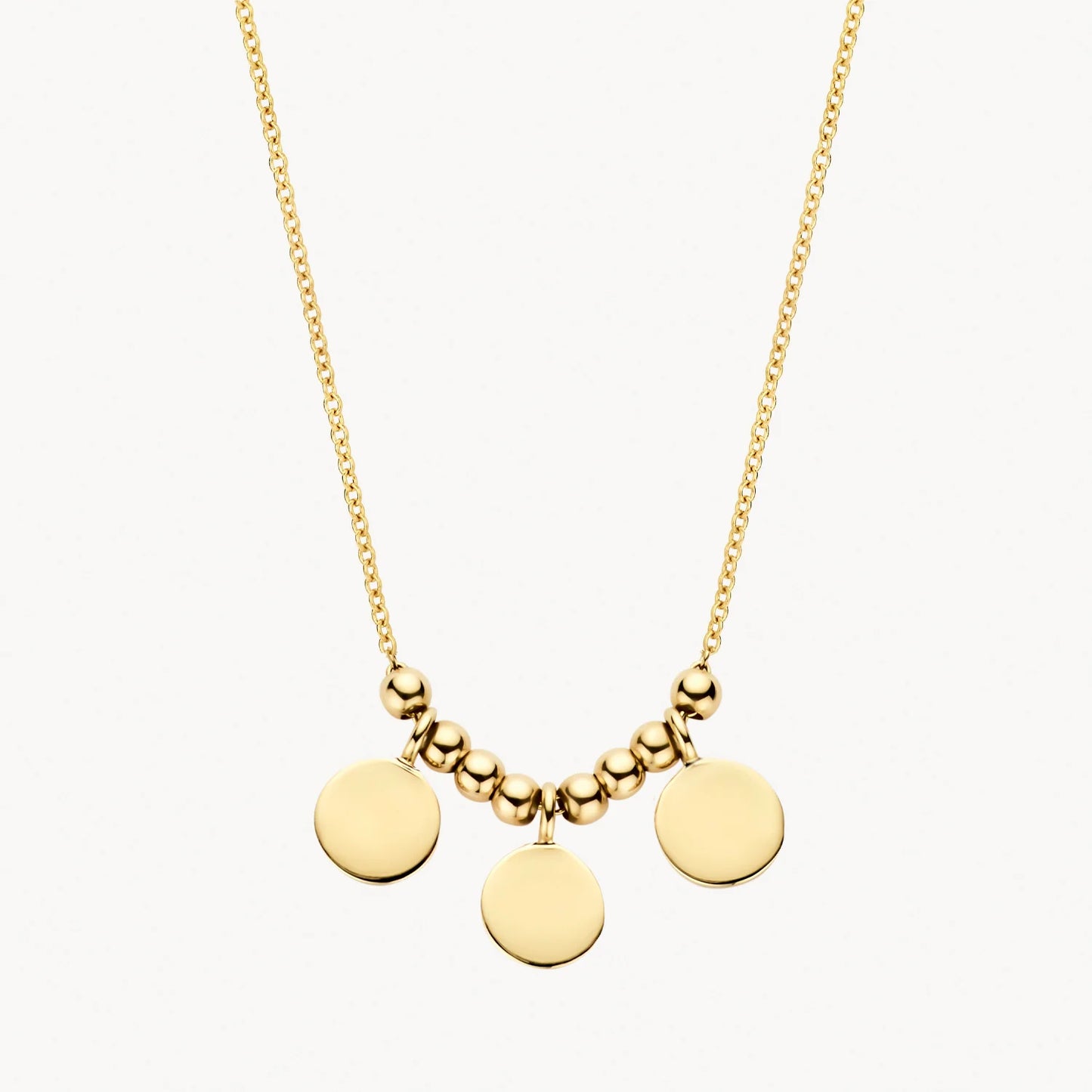 Blush Necklace 3170YGO - 14k Yellow gold with Discs