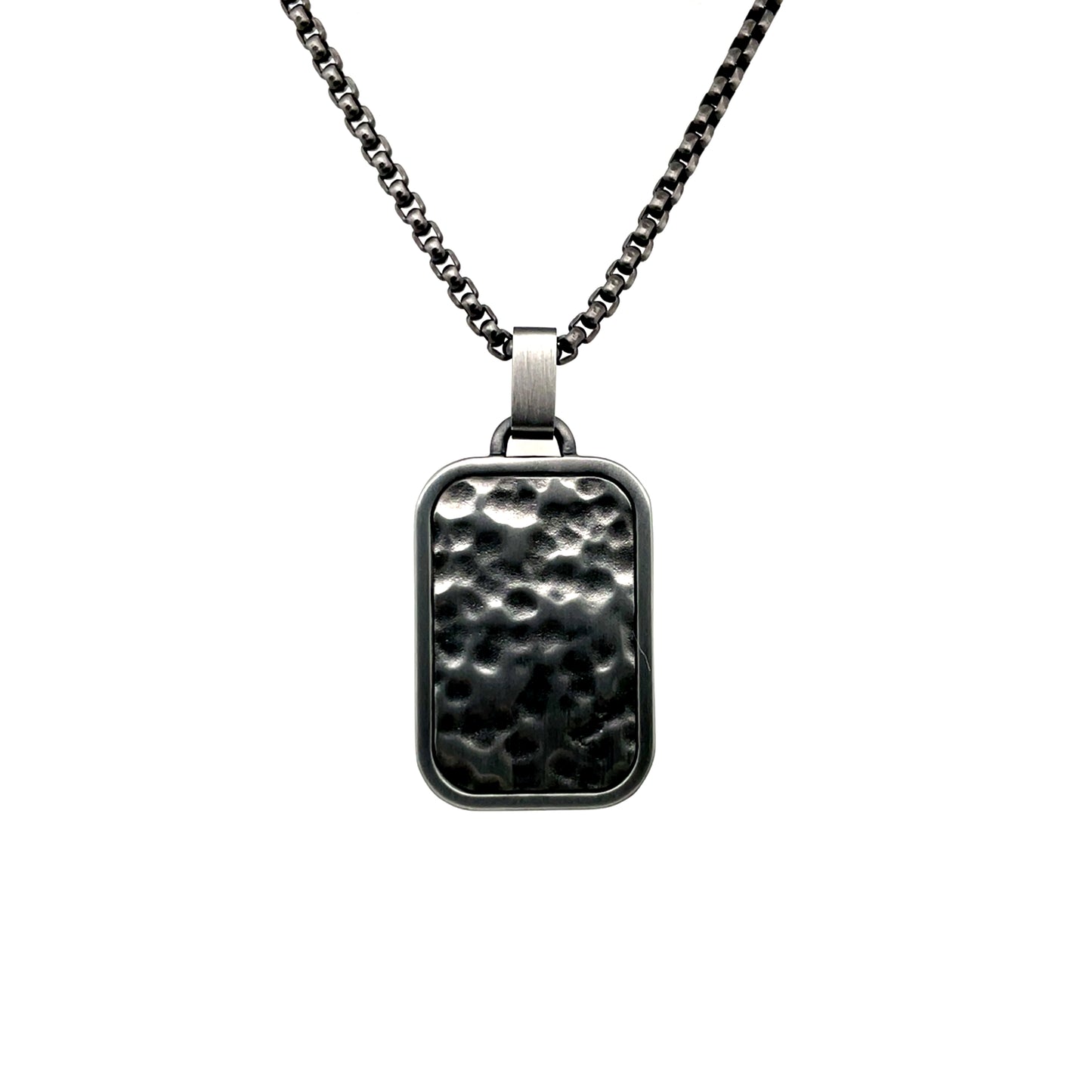 Men's Steel Pendant Hammered Finish 317720A