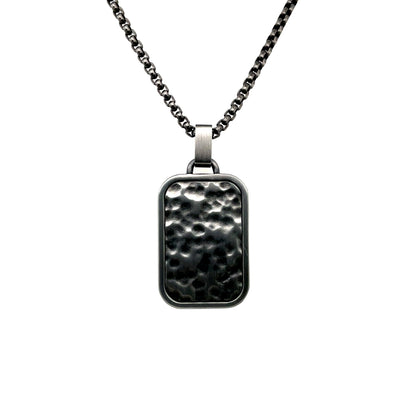 Men's Steel Pendant Hammered Finish 317720A