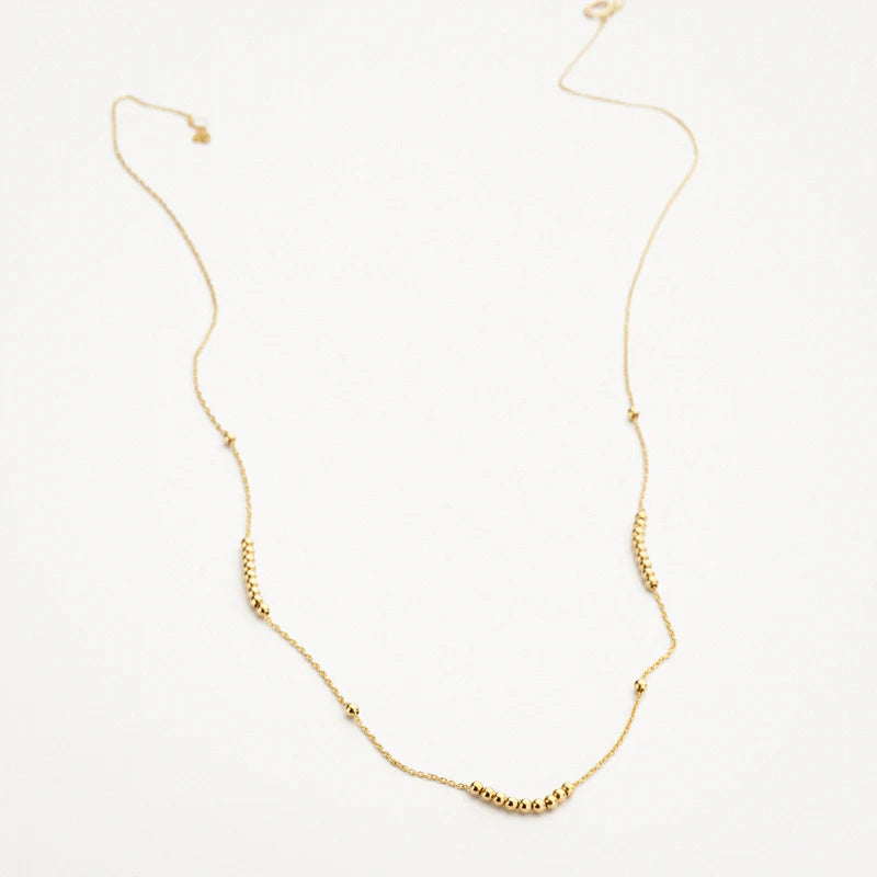 Blush Necklace 3182YGO - 14k Yellow Gold with Beads