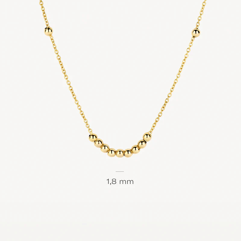 Blush Necklace 3182YGO - 14k Yellow Gold with Beads