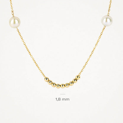 Blush Necklace 3183YPW - 14k Yellow gold with pearls