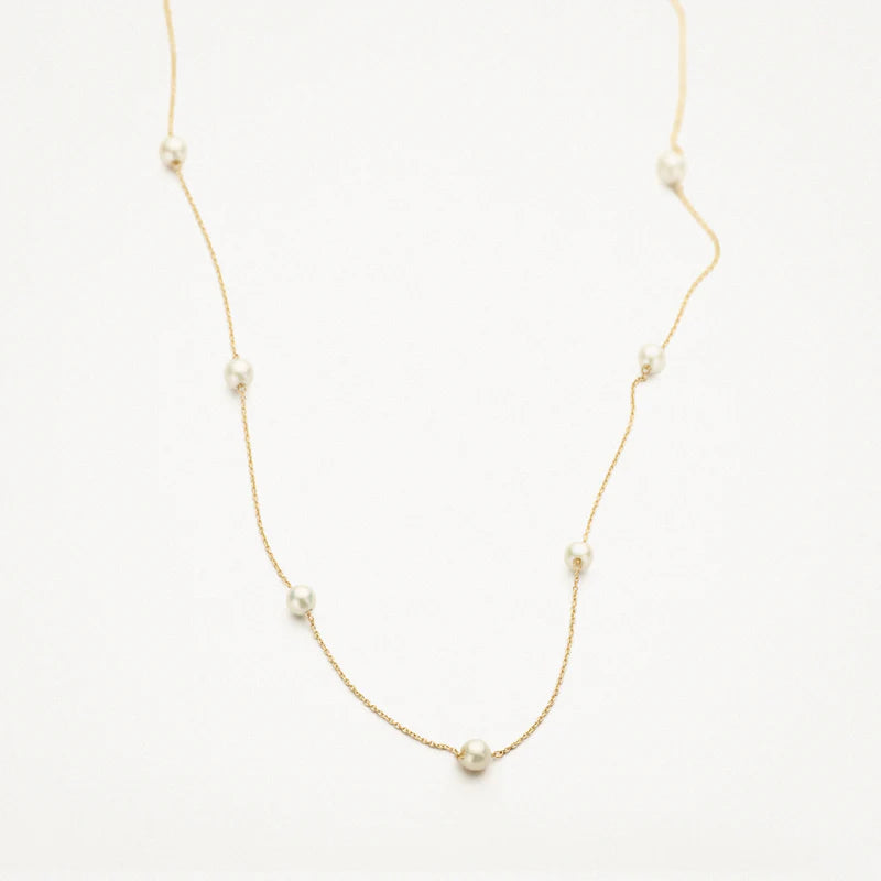 Blush Necklace 3185YPW - 14k Yellow gold with pearls