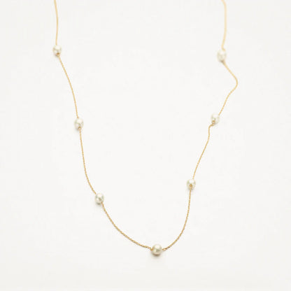 Blush Necklace 3185YPW - 14k Yellow gold with pearls