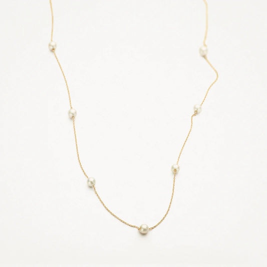 Blush Necklace 3185YPW - 14k Yellow gold with pearls