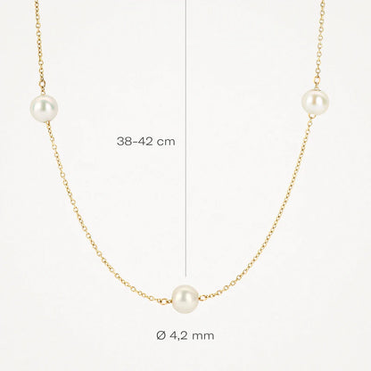 Blush Necklace 3185YPW - 14k Yellow gold with pearls