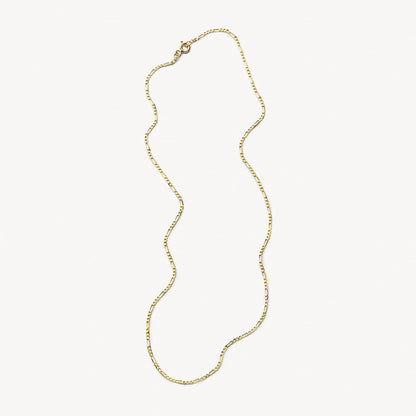 Blush Chain with figaro links 14k gold 3192YGO