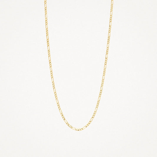 Blush Chain with figaro links 14k gold 3192YGO