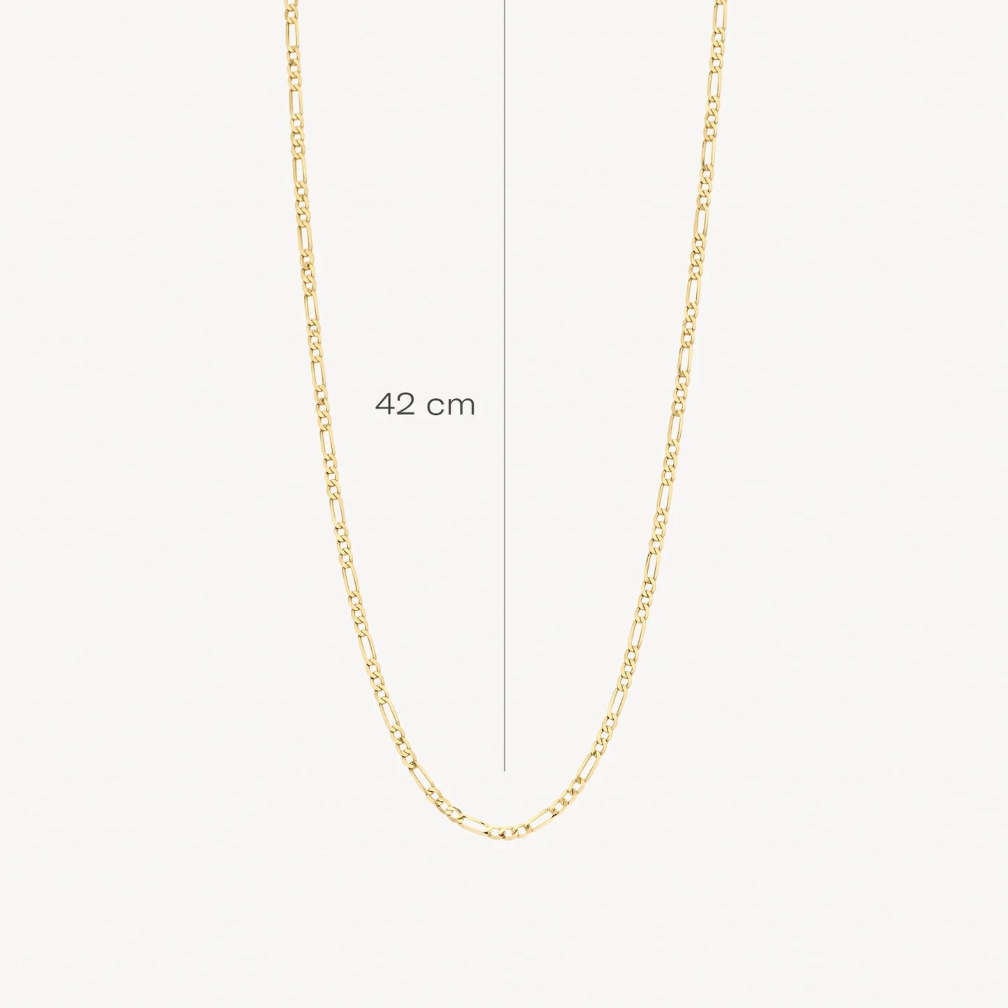 Blush Chain with figaro links 14k gold 3192YGO