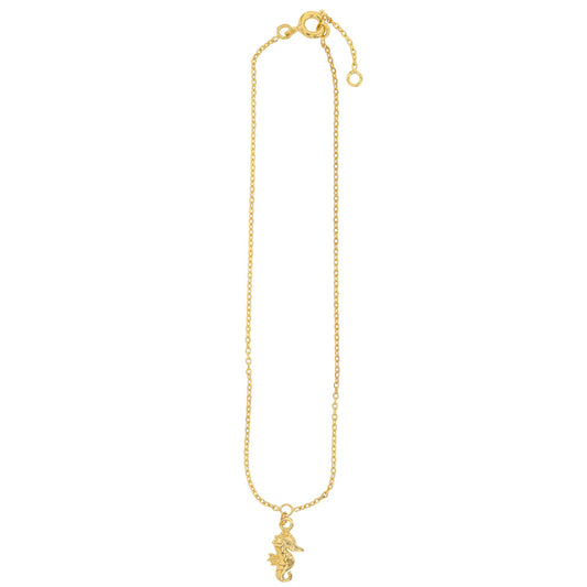 Bijoux D'Or 18ct Gold-Plated Anklet with Seahorse 321333