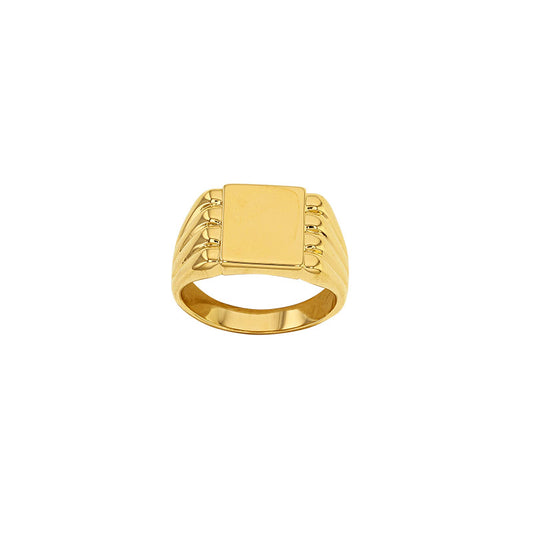 Bijoux D'Or 18ct Gold-Plated Men's Signet Ring 321531