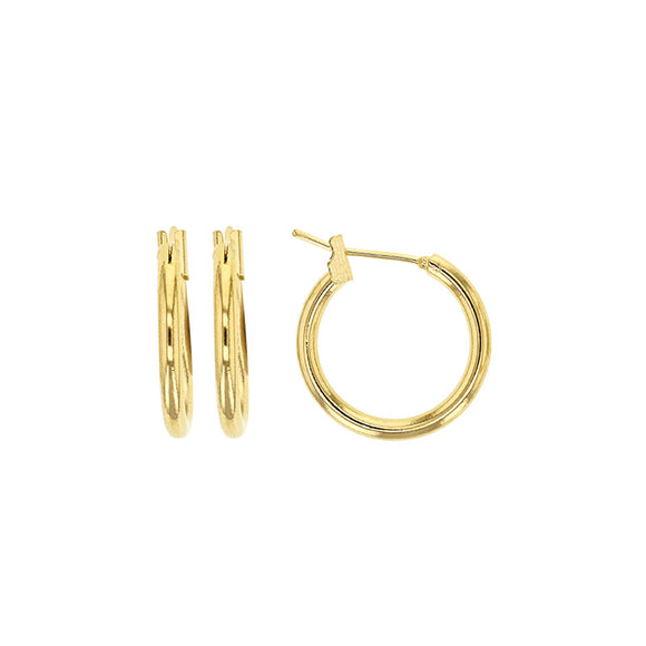 Bijoux D'Or 18ct Gold-Plated Hoops 14mm 323404