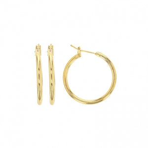 Bijoux D'Or 18ct Gold-Plated Hoops 20mm 323405