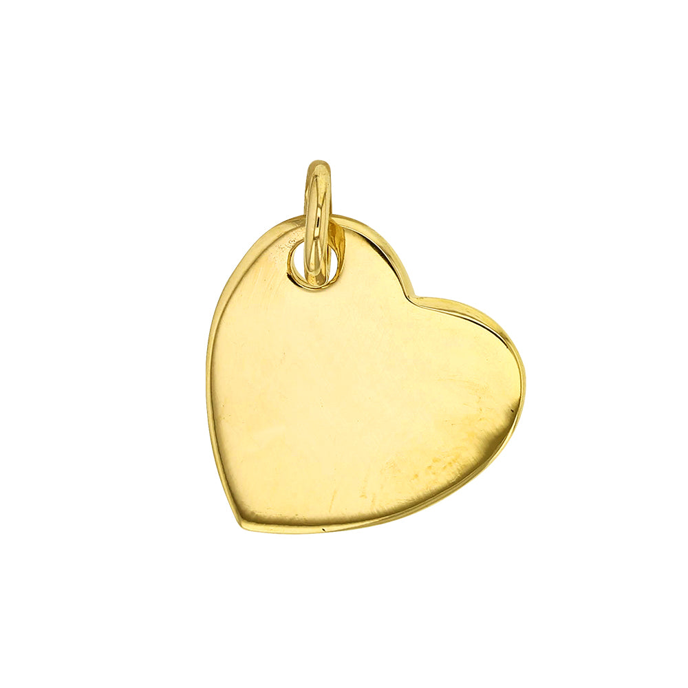 Bijoux D'Or 18ct Gold-Plated Heart Disc 45cm Chain 3260057