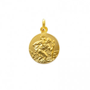 Bijoux D'Or 18ct Gold-Plated 18mm St. Christopher Medal 50cm Chain 3260228