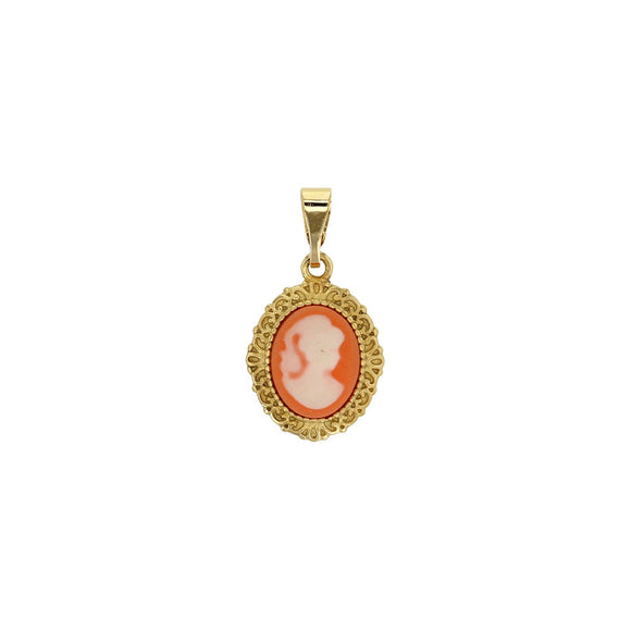 Bijoux D'Or 18ct Gold-Plated Cameo Pendant 3261007O